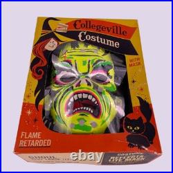 Vintage 1966 Collegeville Costume Ghoul Phantom of the Opera Mask w Box RARE HTF
