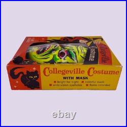 Vintage 1966 Collegeville Costume Ghoul Phantom of the Opera Mask w Box RARE HTF