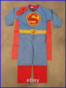 Vintage 1970 Superman Costume Size M (8-10) Ben Cooper National Periodical Rare