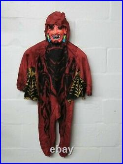 Vintage 1970's Plastic Demon Mask and Costume Chrildrens Sized Collegeville Used