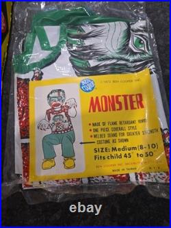 Vintage 1973 Ben Cooper Frankenstein CHILD Halloween Costume RARE Monster