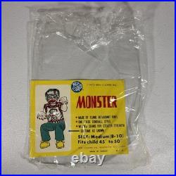 Vintage 1973 Ben Cooper Frankenstein CHILD Halloween Costume RARE Monster