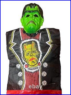 Vintage 1973 Ben Cooper Frankenstein Monster Halloween Costume Mask