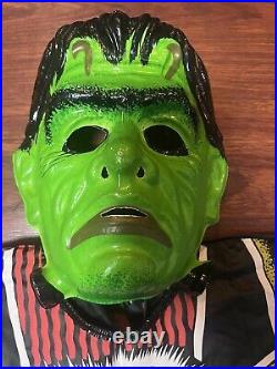 Vintage 1973 Ben Cooper Frankenstein Monster Halloween Costume Mask