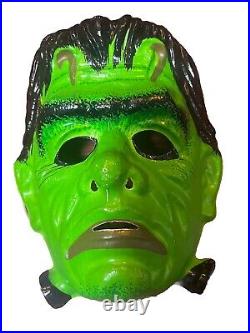 Vintage 1973 Ben Cooper Frankenstein Monster Halloween Costume Mask