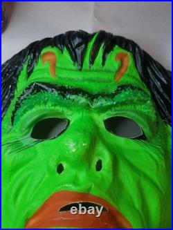 Vintage 1976 Ben Cooper Frankenstein Monster Halloween Costume Mask Rare