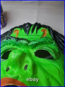 Vintage 1976 Ben Cooper Frankenstein Monster Halloween Costume Mask Rare
