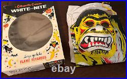 Vintage 1978 Collegeville Big Foot Costume Complete Mask, Costume & Box Rare