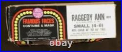 Vintage 1979 Raggedy Ann Halloween Costume Ben Cooper Kids Small 4-6 Boxed