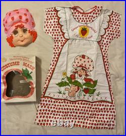 Vintage 1980 Ben Cooper Strawberry Shortcake Costume Mask UNUSED Boxed L 12-14