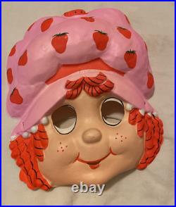 Vintage 1980 Ben Cooper Strawberry Shortcake Costume Mask UNUSED Boxed L 12-14