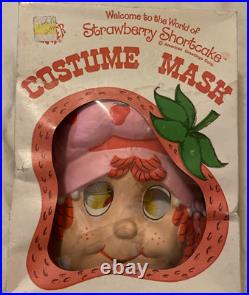 Vintage 1980 Ben Cooper Strawberry Shortcake Costume Mask UNUSED Boxed L 12-14