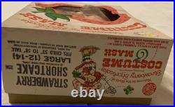 Vintage 1980 Ben Cooper Strawberry Shortcake Costume Mask UNUSED Boxed L 12-14