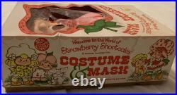 Vintage 1980 Ben Cooper Strawberry Shortcake Costume Mask UNUSED Boxed L 12-14