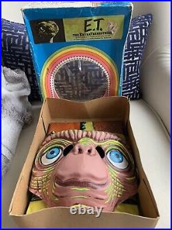 Vintage 1982 E. T. ET Collegeville Super Star Costume with Mask Box Small Rare