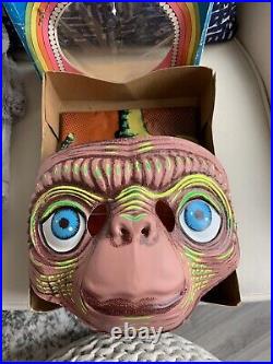 Vintage 1982 E. T. ET Collegeville Super Star Costume with Mask Box Small Rare