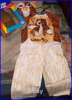 Vintage 1984 Gremlins Gizmo Ben Cooper Halloween Costume with Mask & Box S 4-6