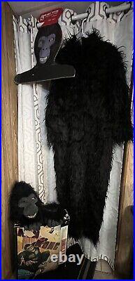 Vintage 1984 Halloween King Kong Costume Topstone Suit, Feet, Mask