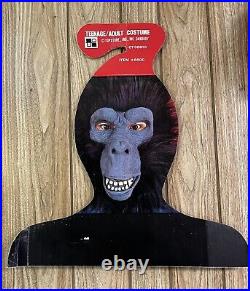 Vintage 1984 Halloween King Kong Costume Topstone Suit, Feet, Mask