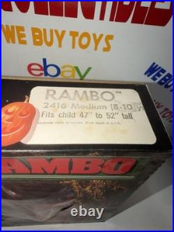 Vintage 1985 Rambo Collegeville Halloween Mask Outfit Rare New Unused