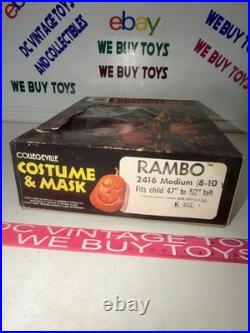 Vintage 1985 Rambo Collegeville Halloween Mask Outfit Rare New Unused