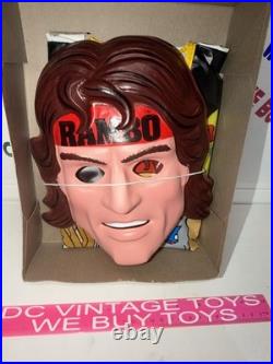 Vintage 1985 Rambo Collegeville Halloween Mask Outfit Rare New Unused