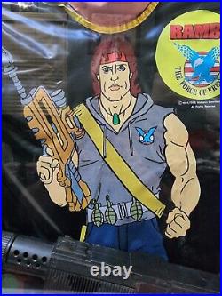 Vintage 1985 Rambo Collegeville Halloween Outfit Machine Gun Display Case