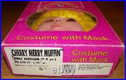 Vintage 1989 Cherry Merry Muffin Halloween Costume with Mask Medium 2401 Mattel