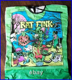 Vintage 1990 Ed Roth Rat Fink Halloween Costume Collegeville Sm. No Mask/box