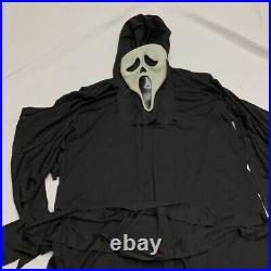 Vintage 1997 Ghost Face SCREAM Halloween 14-16 Teen Hooded Robe Mask Costume