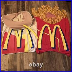 Vintage 1997 McDonalds Halloween Adult Costumes Milkshake & Fries RARE! SEE PICS