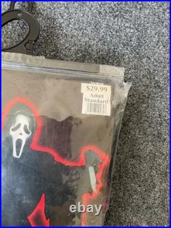 Vintage 1997 SCREAM Ghost Face Orange Mask & Costume NOS Miramax Adult Size