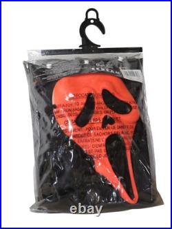 Vintage 1997 SCREAM Ghost Face Orange Mask & Costume NOS Miramax Adult Size