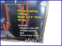 Vintage 1997 SCREAM Ghost Face Orange Mask & Costume NOS Miramax Adult Size
