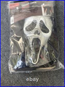 Vintage 1997 SCREAM Ghost Face Orange Mask & Costume NOS Miramax Adult Size