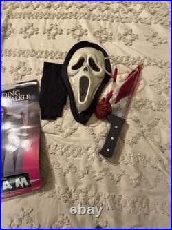 Vintage 1999 Fun World Scream Stalker Bleeding Ghost Face Costume Adult