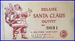 Vintage 40s 50s Halco Deluxe Santa Claus Outfit #9091 Christmas J. Halpern Co