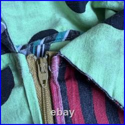 Vintage 60s Children's Clown Costume Suit Striped Polka For See For Sizing