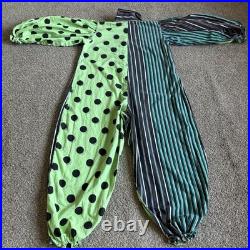 Vintage 60s Children's Clown Costume Suit Striped Polka For See For Sizing