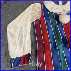 Vintage 80s 90s Collegeville Clown Costume Size Small Halloween Unisex No Flaws