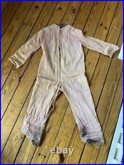 Vintage Antique 1930s Halloween Costume Devil Satan Skeleton Small