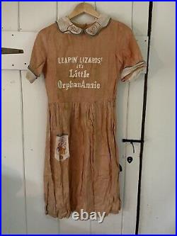 Vintage Antique Costume 1920s Little Orphan Annie Halloween Dress Adult Small