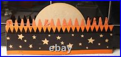 Vintage BEISTLE HALLOWEEN PARTY HAT Paper Crepe Tissue Paper Owl Moon Stars
