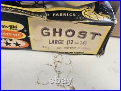Vintage BEN COOPER Gus The Ghost Cotton Flannel Costume In Original Box Size Lg