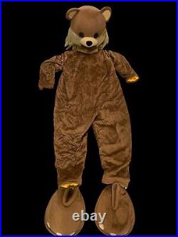 Vintage Bear Costume Head Body Feet Brown 29 Inseam Small / Medium Teddy Vintage Bear Costume Head Body Feet Brown 29 Inseam Small / Medium Teddy