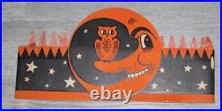 Vintage Beastlie Halloween Party Hat Honeycomb Die Cut Crown Moon with Owl Stars