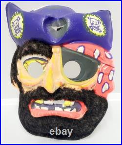 Vintage Ben Cooper 1963 Blackbeard Pirate Mask Costume Original 1960s Halloween