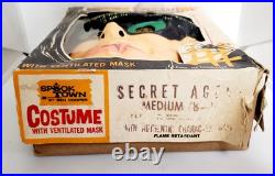 Vintage Ben Cooper 1964 Secret Agent Mask Costume Box Original 1960s Halloween