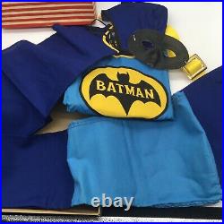Vintage Ben Cooper Batman Playsuit Size 12-14 Halloween 60s Costume Original Box