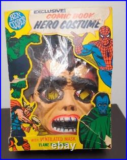 Vintage Ben Cooper DRACULA Mask Costume Box 1960s Original Halloween Vampire